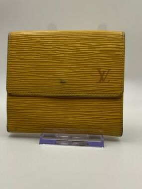 Louis Vuitton Portefeiulle Elise Yellow Epi Leather Credit Trifold Wallet